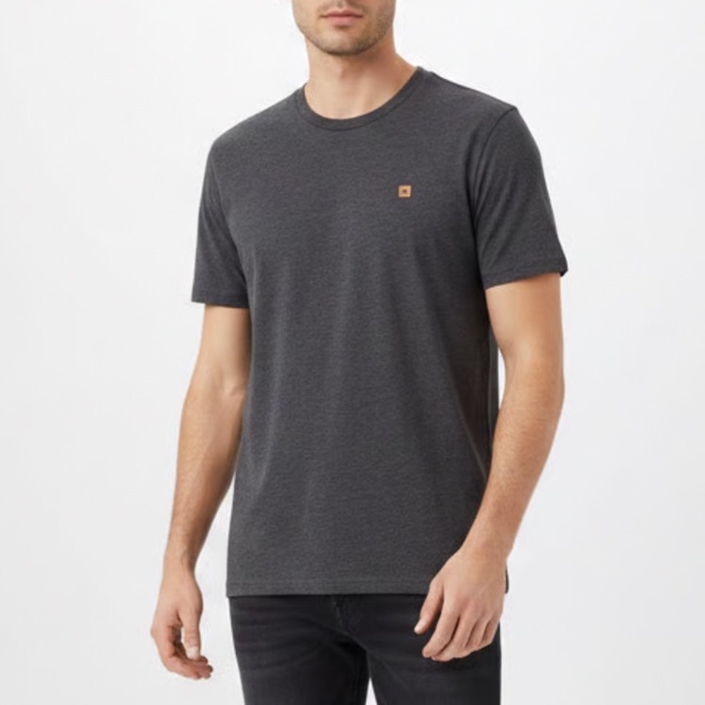 Tentree Mens Treeblend Classic Crewneck T-Shirt Charcoal Heather Grey Size M